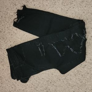 American Eagle black distressed jeans